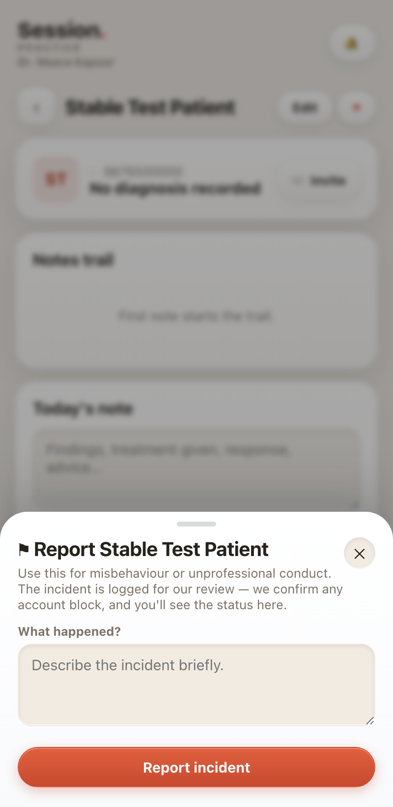 Flagging and reporting misconduct from inside the app